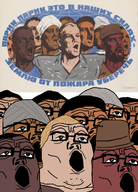 accessory arab black_hair black_skin blond blue_text brown_skin clothes communism cyrillic_text european glasses globe hair hat indian jeet latino mouth_open multiple_soyjaks negro nigger open_mouth pajeet propaganda red_skin soviet_union text variant:tony_soprano_soyjak white_sclera white_skin yellow_hair // 1080x1500 // 1.2MB