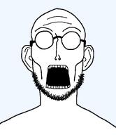 azumanga_daioh bald glasses kimura open_mouth round_glasses stubble variant:kimurason // 494x573 // 1.1MB