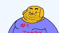 closed_mouth clothes dog glasses gumball_watterson janny soyjak stubble text the_amazing_world_of_gumball variant:unknown yellow_skin // 737x416 // 18.5KB