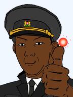 black_hat black_suit brown_skin kenya kenya_coat_of_arms smug theta_(namefag) variant:kuzjak // 828x1104 // 159.4KB