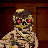 accessory balding bandage dirty fabric lens_flare medal mumia mummy oldfag red_eyes skeleton soyjak_party stains tomb transparent_background variant:feraljak yellow_hair // 1500x1500 // 1.3MB