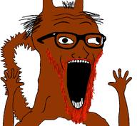 beard brown_skin glasses hand hands_up looking_to_the_right open_mouth red_squirrel series:animaljaks squirrel squirreljak subvariant:wewjak tail variant:soyak // 1025x946 // 81.7KB