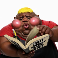 ai_but_not_completely_ai_doe award big_lips big_nose black_skin blond blush book character:hunky clothes ext=mp4 eyebrows fat hair open_eyes realistic series:fusionjaks shit_nobody_cares_about shitnobodycaresabout snca subvariant:branigger subvariant:fat_alicia subvariant:hunky_twink_sex_machine variant:alicia variant:brandon video white_background // 560x560, 6s // 1.5MB