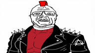 leather_jacket looking_at_you mohawk muscular_male punk red_hair subvariant:mexibrute variant:sidjak // 1170x656 // 216.1KB