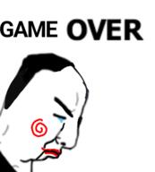 balding chud closed_eyes crying facial_mark game_over hair its_over jigsaw_(saw) lipstick looking_down pun puppet saw_(movie) spiral text variant:chudjak white_background // 579x641 // 41.5KB