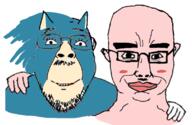 blue chud_troon_alliance friendship glasses happy hedgehog kirby meta:tagme pink sega sonic sonic_the_hedgehog subvariant:chudjak_front variant:bernd variant:chudjak video_game // 1110x720 // 324.2KB