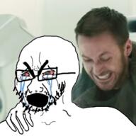 anal_penetration bloodshot_eyes clothes crying glasses incel open_mouth ryan_gosling sex soyjak stubble variant:cryboy_soyjak // 500x500 // 182.7KB