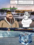 1563 beard brown_hair christaryan christianity clothes crossed_arms drowning green_eyes hat ice ice_cube ivan_iv ivan_the_terrible jewish_nose judaism lithuania pogrom red_eyes river russia russian_empire smug subvariant:mexiaryan tkd total_kike_destruction variant:bernd variant:meximutt variant:smugjak // 3072x4096 // 4.3MB