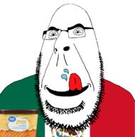 banana banana_split_ice_cream distorted flag flag:mexico glasses great_value ice_cream licking_lips mexico open_mouth saliva soyjak stubble tongue variant:cobson walmart // 802x809 // 138.6KB