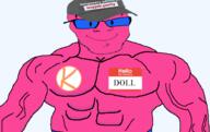 admin buff cap closed_mouth clothes doll doll_(user) glasses hat pink_skin traced variant:feraljak // 634x399 // 59.3KB