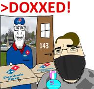 196 ahegao atleast8courics dominos_pizza door dox doxxed facemask holding_object house irl_background mask pizza r196 variant:cobson variant:markiplier_soyjak // 2200x2098 // 1.3MB