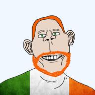 beard british british_accent british_army british_police bucket_hat celtic clothes country countrywar ear gaelic green_eyes hat ireland irish_flag irish_republican_army open_mouth orange_hair scotland scottish soyjak stubble subvariant:britaryan teeth template transparent_background united_kingdom unitedkingdom variant:britson wales welsh white_skin // 1280x1280 // 694.0KB