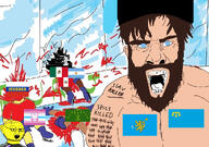 argentina blue_eyes brown_hair brown_skin clothes country crimean_tatar cumans femboy flag flag:argentina flag:circassia flag:crimean_tatar flag:islamic_russia flag:mexico flag:peru flag:poland_femboy_flag glasses india indian israel kalpak nigger open_mouth peru poland roman_numeral russia slavkiller sonnenrad soyjak spiс stubble swastika tbp turkiye turkroach variant:angry_soyjak variant:soyak yellow yellow_skin // 997x700 // 606.3KB