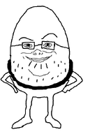 arm bald closed_mouth egg foot full_body glasses humpty_dumpty leg neckbeard no_hand nose smile smug stubble variant:humptyjak // 466x692 // 14.7KB