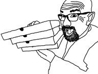 bald beard box clothes ear forehead_lines glasses meta:archive_about_this_soyjak nose open_mouth pizza stubble teeth tongue variant:pizzajak variant:unknown // 956x720 // 22.0KB