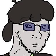 brown_hair closed_mouth clothes glasses grey_skin looking_to_the_left soyjak stubble variant:soyak zack_(user) // 640x640 // 167.5KB