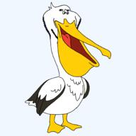 animal beak bird feather full_body open_mouth pelican series:animaljaks soyjak stubble variant:impish_soyak_ears wing // 2000x2000 // 31.2KB