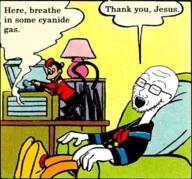 arm christianity closed_eyes clothes comic full_body glasses hand jesus leg open_mouth religion soyjak stubble text variant:soyak // 504x470 // 469.8KB