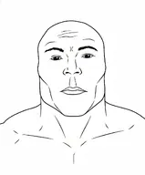 bald buff closed_mouth eyebrows looking_at_you muscles muscular_male no_stubble soyjak subvariant:terrence variant:alicia // 928x1120 // 47.7KB