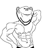 arm full_body hand looking_at_you muscules smile stubble torso variant:impish_soyak_ears // 600x667 // 15.9KB