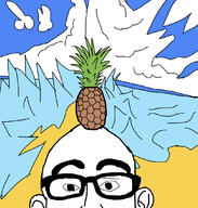 beach cloud glasses nonsense pineapple sea sky stubble variant:nojak wave // 1019x1071 // 780.8KB