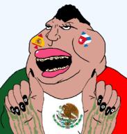 ace_of_spades blacked brown_skin coca_cola corrected eyelashes fat flag:cuba flag:mexico flag:spain grease hand hands_up lips lipstick meta:tagme mexico meximutt mouth_openth nails open_mouth satoko_houjou(namefag) subvariant:mexislut teeth variant:meximutt // 795x833 // 229.9KB