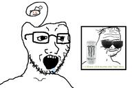 antenna boomer brainlet can energy_drink glasses greentext monster_energy open_mouth reddit redditard soyjak stubble sunglasses text v_(4chan) variant:soyak variant:wojak // 1200x800 // 126.5KB
