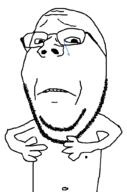 arm body crying eyebrows frown glasses hand holding_object nose sad stubble template variant:gapejak wholesome // 676x1021 // 18.1KB