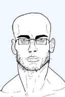 buff chad ear glasses soyjak stubble variant:mogjak // 452x678 // 30.4KB