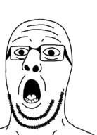 fallenchungus glasses open_mouth soyjak stubble teeth tongue // 824x1148 // 25.9KB
