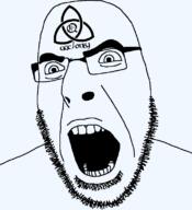 angry germanic ggc glasses open_mouth png soyjak stubble tattoo teeth template transparent triquetra variant:cobson // 721x789 // 32.1KB