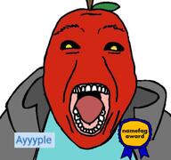 apple ayyyple meta:namefags mouth_open namefags variant:bernd // 1153x1080 // 347.3KB