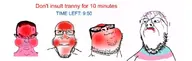 4soyjaks challenge chud meta:not_oc red_face subvariant:chudjak_front text timer tranny troon variant:chudjak variant:gapejak variant:markiplier_soyjak variant:unknown // 1070x342 // 54.5KB