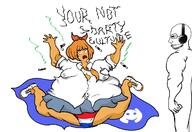 anti_ongezellig arm artist:romanian_schizo bow bowtie closed_mouth clothes crying discord fat glasses headphones mymy_(ongezellig) necktie nordic_chad ongezellig open_mouth skirt soyjak_party stinky stubble text underpants variant:soyak // 1319x909 // 105.9KB