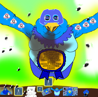 ace_of_spades anthro award beak big_award bird blue_skin brap cord discord discord_mask fat feather flies flying furfag furry martlet_(undertale_yellow) martletjak_(namefag) meta:namefags raisin shitting stinky subvariant:branigger sulfur transgender_flag undertale undertale_yellow undertroon variant:brandon variant:cobson variant:roostjak video_game yellow_beak // 1600x1594 // 1.7MB