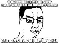 4chan angry closed_mouth glasses hair judaism soyjak text variant:chudjak // 600x436 // 80.5KB