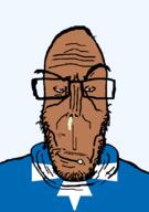 angry brown_skin closed_mouth clothes county cross european flag flag:rogaland glasses mucus mustache mutt norway red_eyes rogaland soyjak subvariant:euromutt sweater transparent_background variant:markiplier_soyjak white_skin // 591x843 // 25.7KB