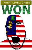 ahegao country crescent emerald flag flag:malaysia gem glasses green green_eyes hair looking_up malaysia open_mouth schlog_color_event soyjak soyjak_blog star_(symbol) star_and_crescent stubble teeth text threat_level_green variant:cobson won // 721x1115 // 161.5KB