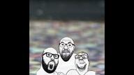 King_Ramses beard catfish courage_the_cowardly_dog dance eel fish full_body glasses hair multiple_soyjaks open_mouth singing soyjak_trio2 stubble variant:cirrus variant:hot_sauce variant:ignatius variant:imhotep variant:reaction_soyjak variant:thunderf00t variant:unknown // 1280x720, 86.1s // 96.8MB