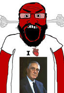 angry balding beard clothes franklin_delano_roosevelt glasses hair heart i_love open_mouth red_skin soyjak subvariant:science_lover tshirt variant:markiplier_soyjak // 2816x4096 // 831.7KB
