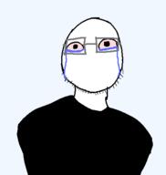 bloodshot_eyes crying glasses no_mouth soyjak stubble variant:quirkjak // 431x454 // 5.4KB