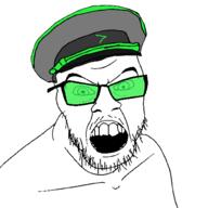 angry arrow clothes glasses hat open_mouth series:arrow_police stubble teeth variant:feraljak // 1500x1500 // 208.9KB