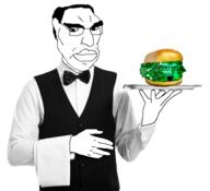 bowtie bun emerald gem gemerald hamburger plate variant:chudjak variant:soyak waiter // 1424x1300 // 664.4KB