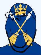 country county crown dalarna dart flag flag:dalarna glasses hair looking_at_you smile soyjak stubble subvariant:wholesome_soyjak sweden teeth transparent_background variant:gapejak // 600x800 // 70.2KB