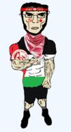 arab arabic_text beard communism flag flag:palestine hammer_and_sickle headband muscles muscular_male palestine pflp red_headband red_star star subvariant:unbotheredchud template the_popular_front_for_the_liberation_of_palestine transparent_background unbothered variant:chudjak // 368x678 // 198.0KB