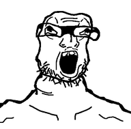 bald glasses open_mouth stubble subvariant:cowjak_slim template variant:lactoriajak white_background wrinkles // 406x400 // 3.6KB