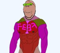 arm brown_skin buff cruelty_squad glasses nipple smile soyjak stubble subvariant:wholesome_soyjak swolesome variant:gapejak video_game // 1056x937 // 92.1KB