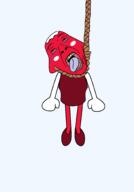 ack arm artist:Juaco bloodshot_eyes blush brightney_(dandy's_world) cartoon clothes crying dandy's_world eyebrows hanging lampshade leg open_mouth red_skin rope suicide variant:bernd // 1400x2000 // 95.2KB