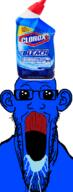 blue_skin clorox flavorjak glasses oh_my_god_she_is_so_attractive open_mouth soyjak stubble subvariant:longplier variant:markiplier_soyjak // 296x780 // 119.9KB