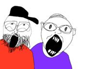 clothes glasses hat open_mouth soyjak stubble variant:unknown // 1568x1176 // 26.2KB